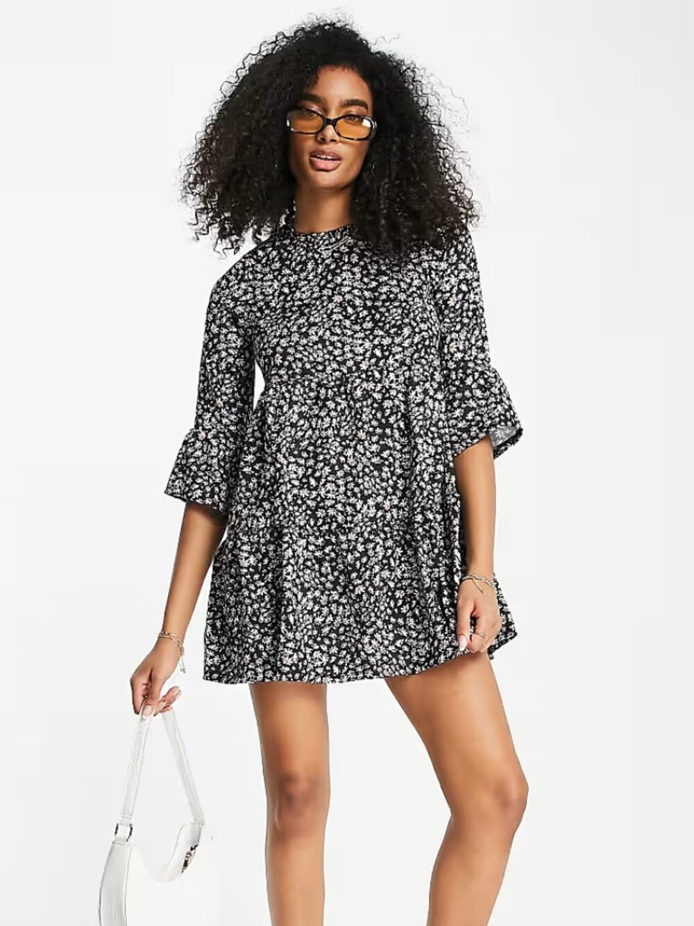 River Island Floral Print Smock Mini Dress